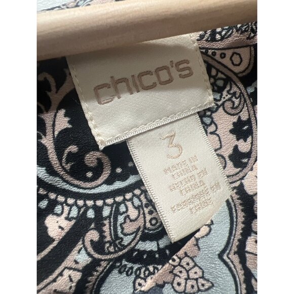 Chico's Pink and Black Paisley Plaid Short Shift Dress - Picture 6 of 9